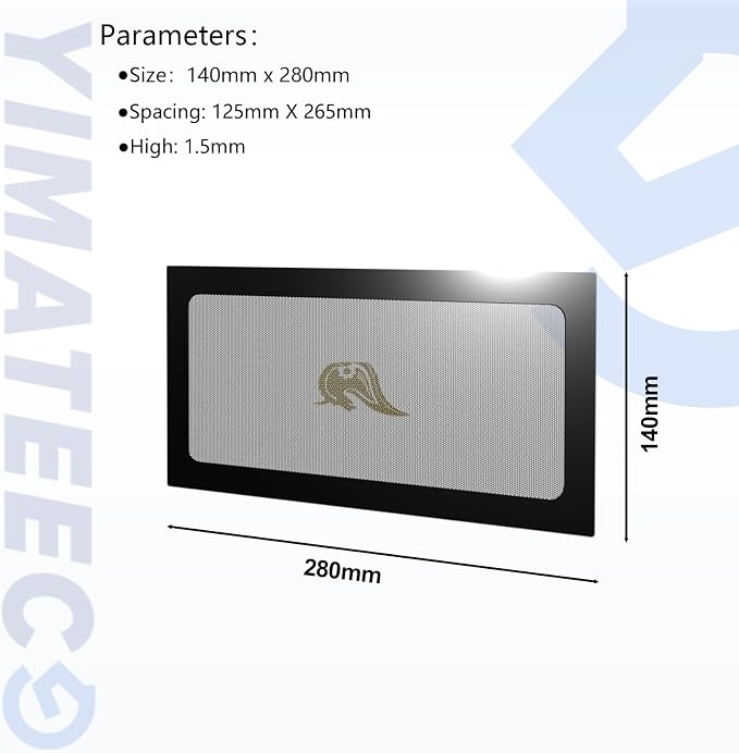 Dust Filter PC 280mm Magnetic Fan Dust Filter