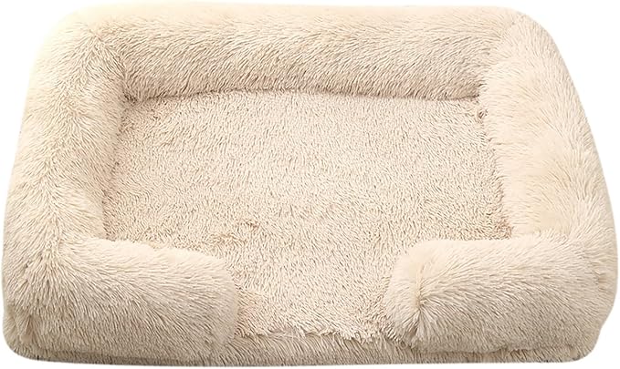 Dog Beds Large Sized dog Orthopedic, Sofa Dog Bed with Waterproof Lining and Nonskid Bottom, Rectangle Washable Dog Bed for Medium Small Dogs and Cats Comfortable ( Color : Brown3 , Size : 23 x 18" )