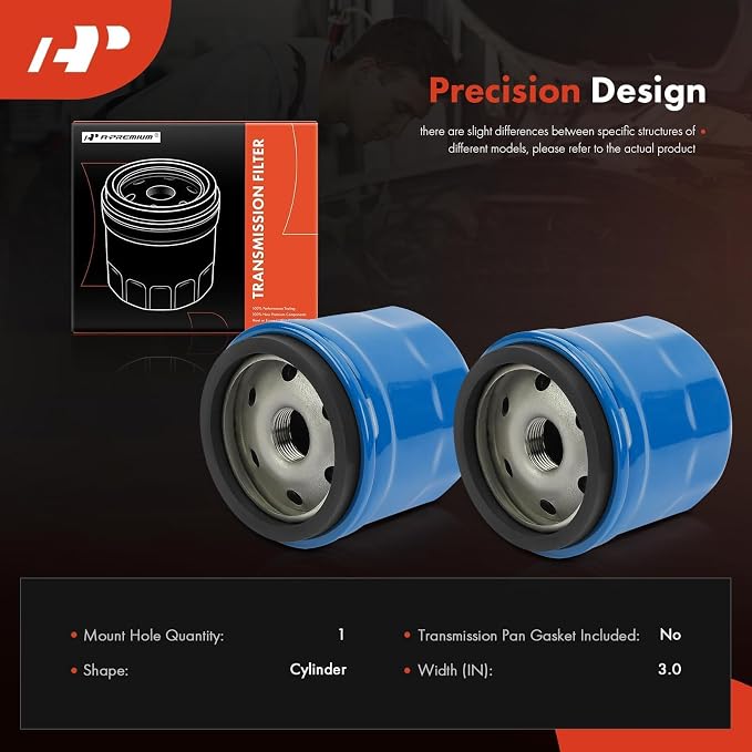 A-Premium 2 x Spin-on Automatic Transmission Fluid Filter, Compatible