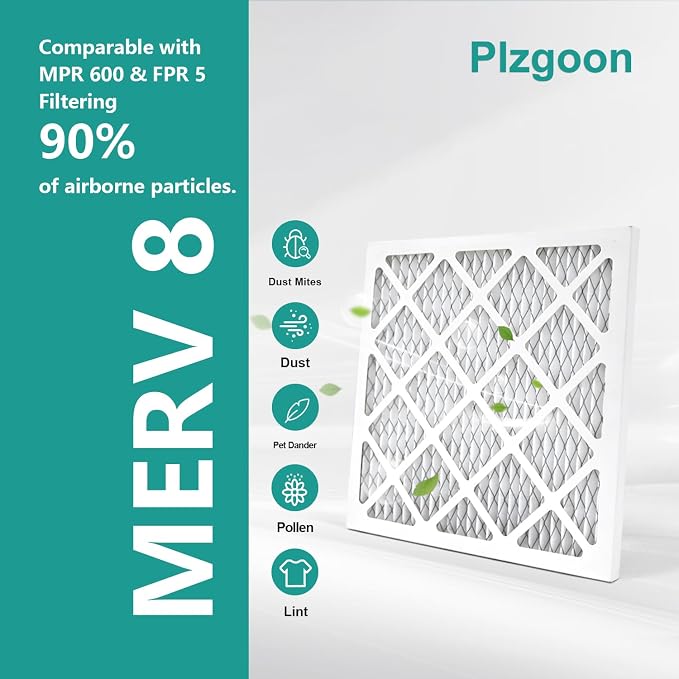 14x14x1 Air Filter MERV 8 AC Furnace Filters MPR 600 Pleated Air Filters