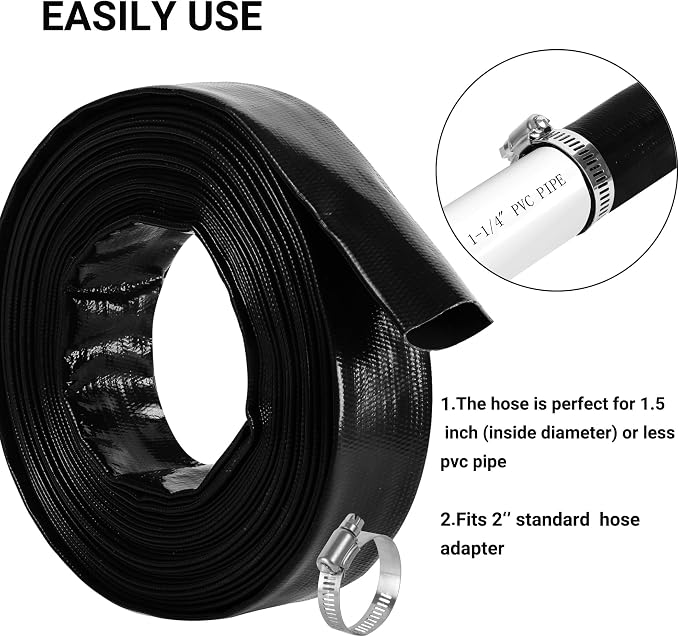 1-1/4" x 50 FT Pool Backwash Hose