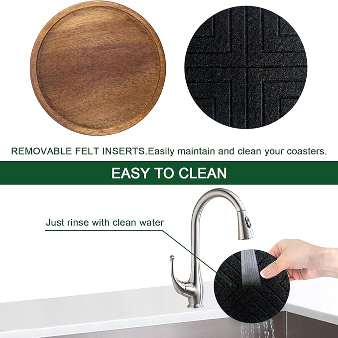 Coasters for Drinks Absorbent 5 Pack, Coasters for Coffee Table