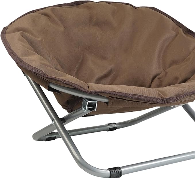 Elevated Pet Bed Foldable Cozy Cot Breathable Portable Rest Sleeping Metal Frame Furniture Sofa Nesting Bed Comfortable Chair for Dogs- Coffee