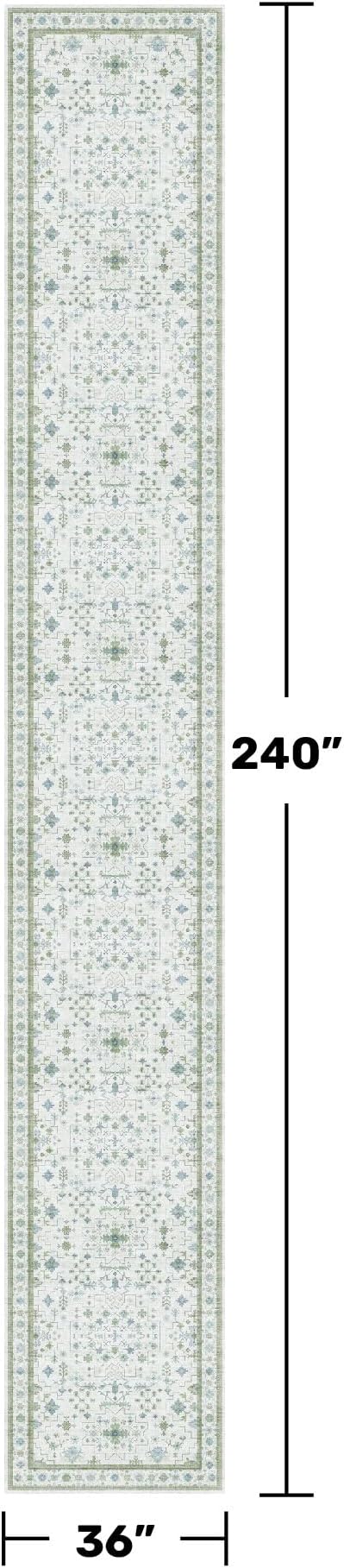 Hazo Haus Oushak 3x20 Wide Hallway Runner Rug