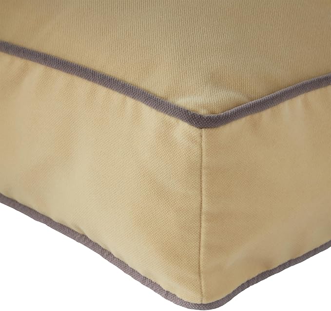 South Pine Porch Buddy Reversible Rectangle Pillow Style Microfiber Dog Bed with Removable, Machine-Washable Cover, Cream, Large (48 in. x 36 in.)