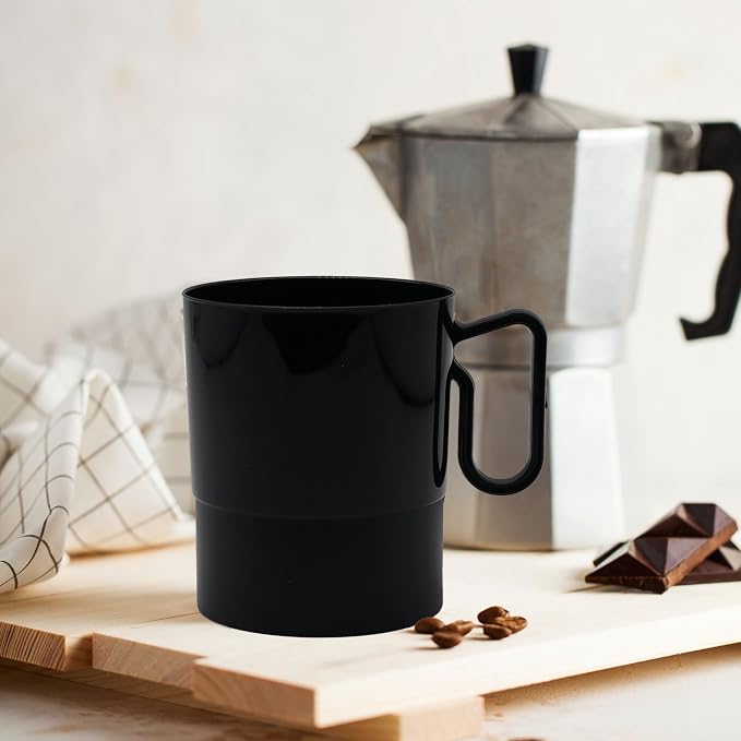 Party Essentials 8-Ounce Hard Plastic Coffee Cup/Tea Mug