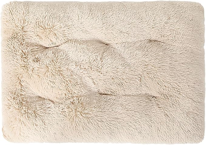 Dog Crate Mat, Dog Bed for Large Dogs, Comfy Fluffy Kennel Pad Anti-Slip for Dog beds & Furniture, Quilted Dog Bed for Pets for Medium/Small Dogs Cats (Color : Brown 2, Size : 30x21)