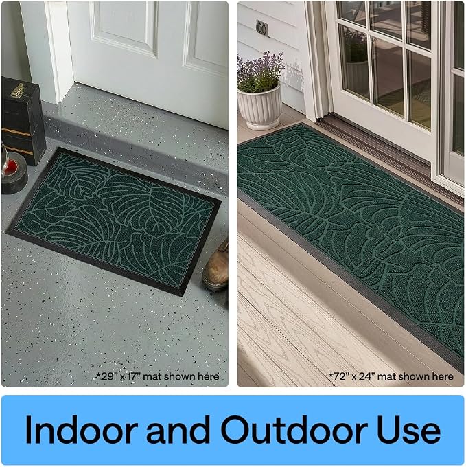 GORILLA GRIP 100% Waterproof All-Season WeatherMAX Doormat, US Designed Natural