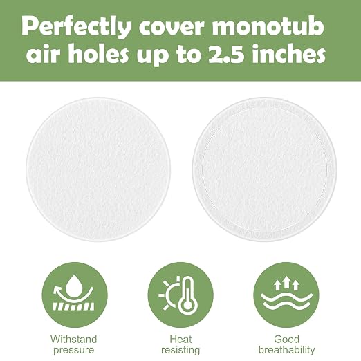 48 Pcs 2.5" Monotub Adhesive Filter Disks-2MM Thick Monotub Filter
