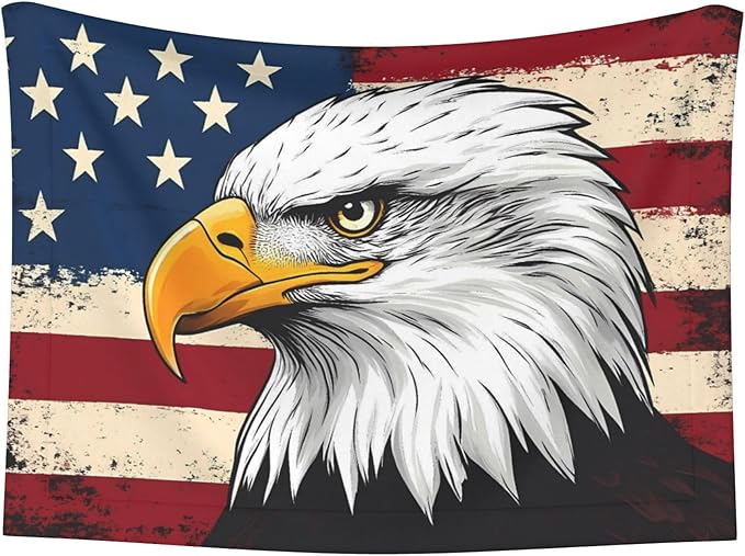 Waterproof Dog Blanket Soft Pet Blanket for Puppy Cat, Fleece Cat Throw Blankets for Furniture Bed Couch Sofa Reversible - American Bald Eagle