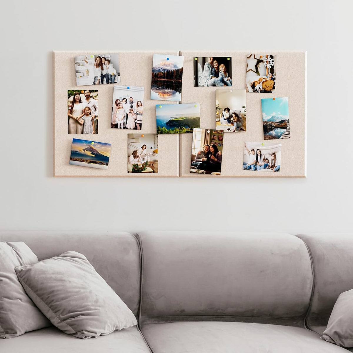 MaxGear Extra Large Bulletin Board 72" x 48", Light Tan Felt Wall Tiles