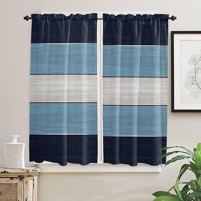Vintage Country Woodcuts Window Valance Curtains, 2 Panel