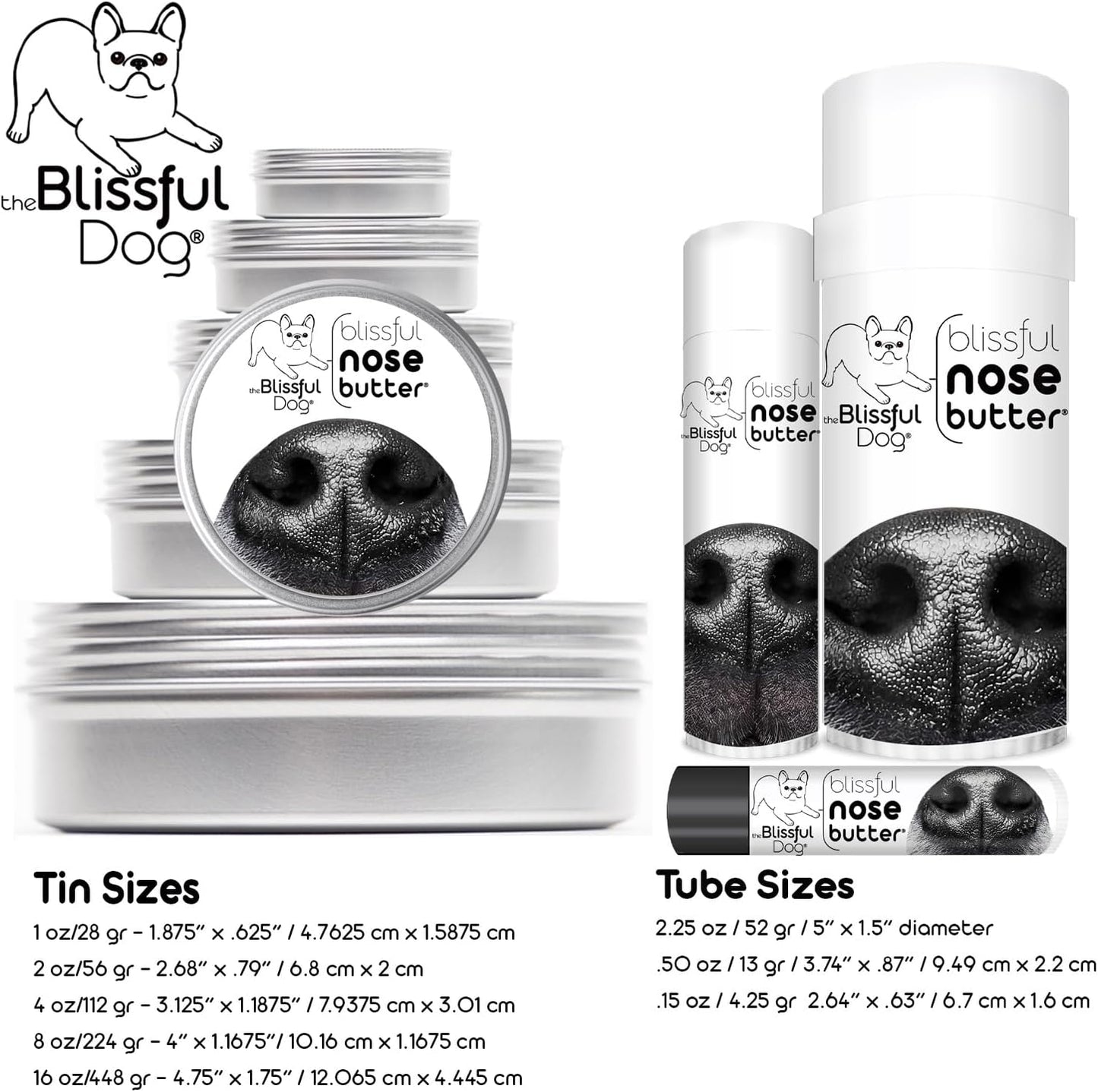 The Blissful Dog American Eskimo Nose Butter for Dry, Cracked Skin, Lick-Safe Dog Nose Balm with Moisturizing Shea Butter, Almond, Olive, and Essential Oils, Pet Supplies, Uncented, 0.15 oz.