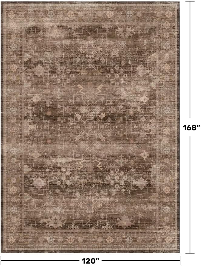 Hazo Haus Brown Rug for Living Room 10x14