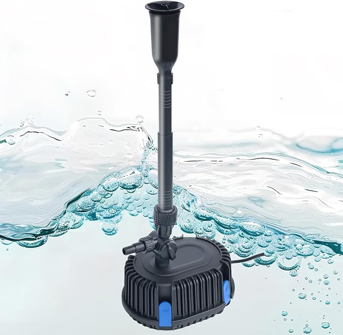 Pond Filter with Pump Fountain Kits, Submersible Pump Pond Fountain Koi Pond