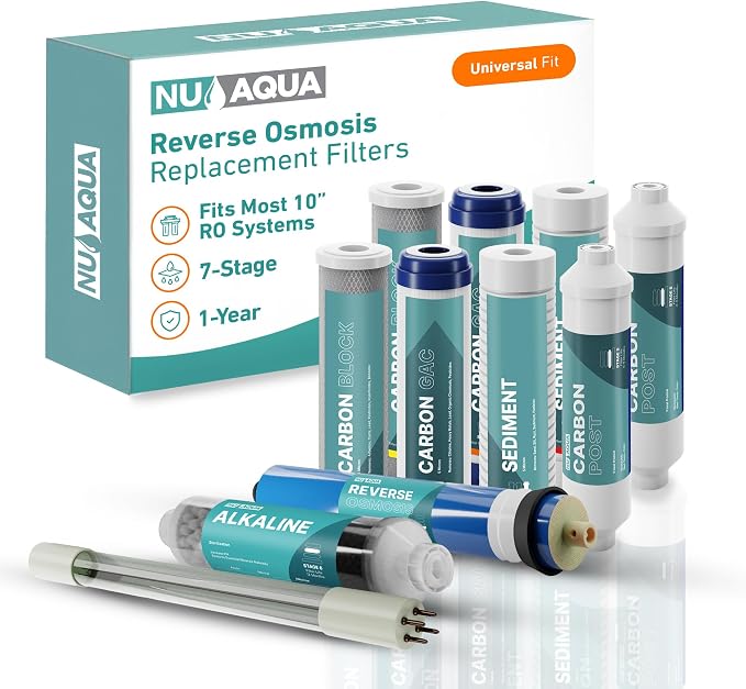 NU Aqua Reverse Osmosis Water Filter System Replacement Set