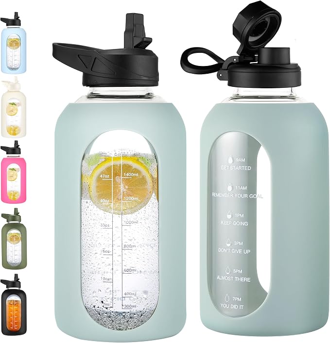 CIVAGO 64 oz Glass Water Bottle
