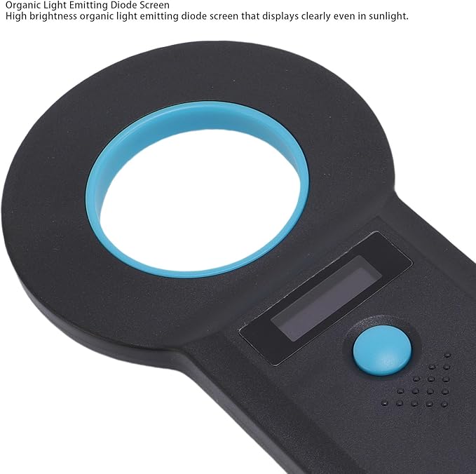 15 Digits Pet Chip Reader USB Connectivity Supports FDX B for EMID Double Frequency Pet Identification Ideal for OntheGo Scanning (Black)