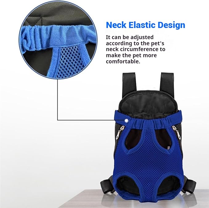 Portable Pet Carrier Backpack, Adjustable Pet Front Cat Dog Carrier Backpack Travel Bag for Small Medium Dogs Cats Puppies, Cat Backpack Carrier for Hiking Cycling (L, S)