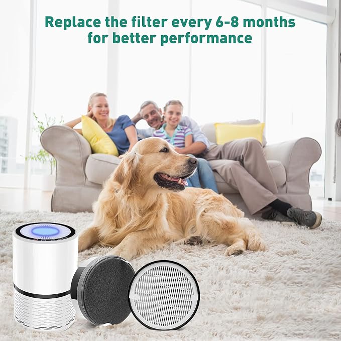 2 Pack LV-H132 Air Purifier Replacement Filter Compatible