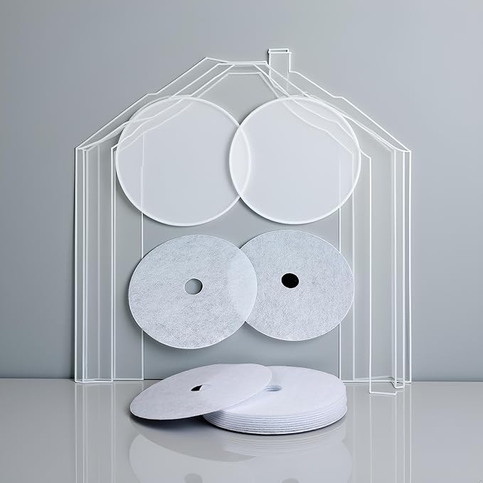 4 Pcs White Cloth Dryer Exhaust Filter,