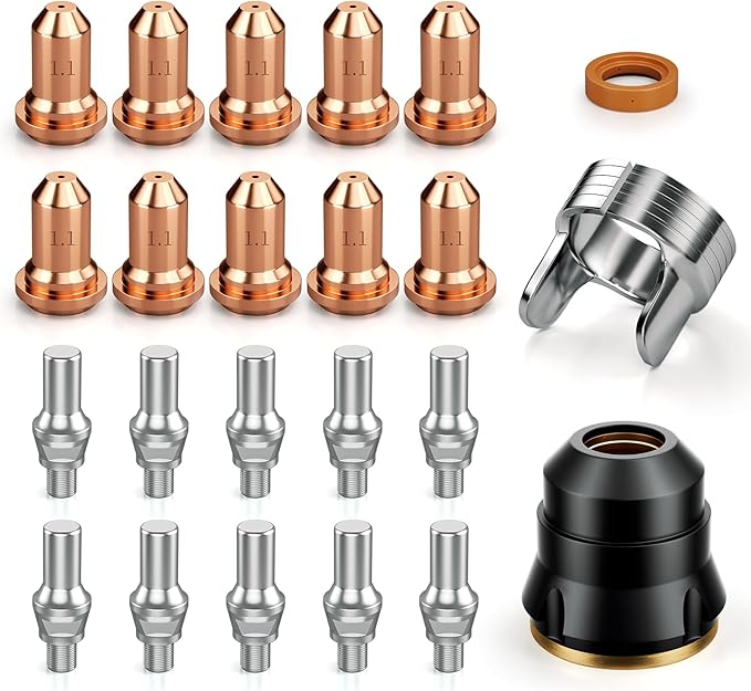 ARCCAPTAIN 23Pcs IPT60 Plasma Cutter Torch Consumables, .045" Plasma Cutter