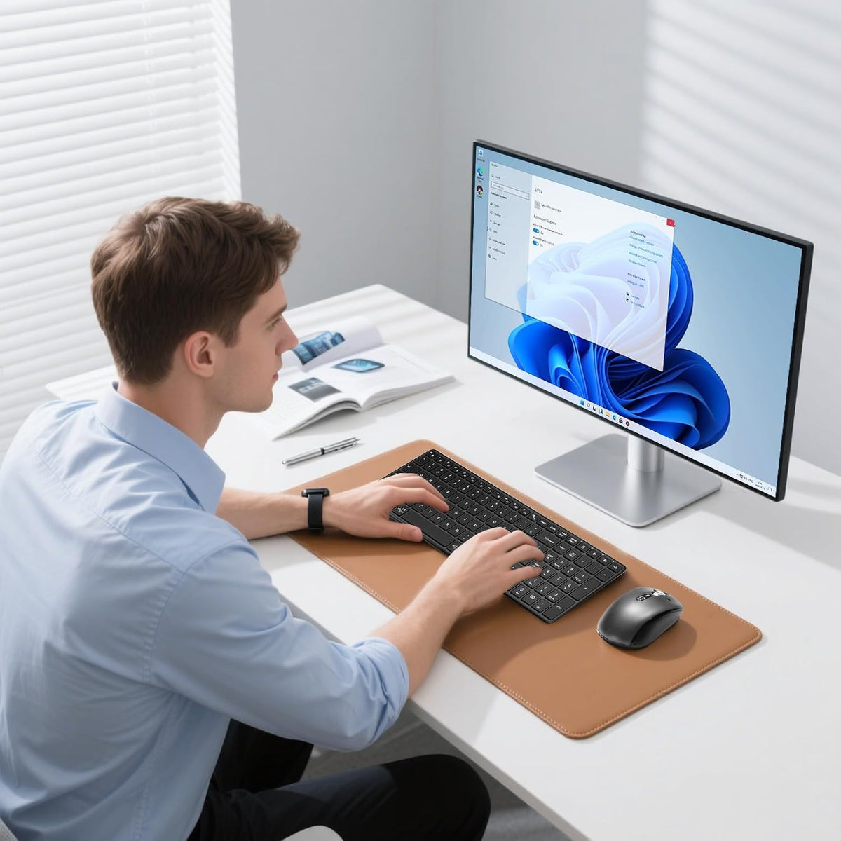 Wireless Bluetooth Keyboard and Mouse Combo (USB + Dual BT)