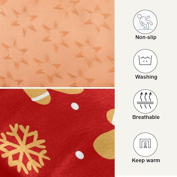Pet Bed Christmas Gingerbread Cookie Dog Bed Mat Absorbing Non Slip Pad Pet Sleeping Mat for Small, Medium, and Large Dogs Puppy Cat 36 in x 24 in