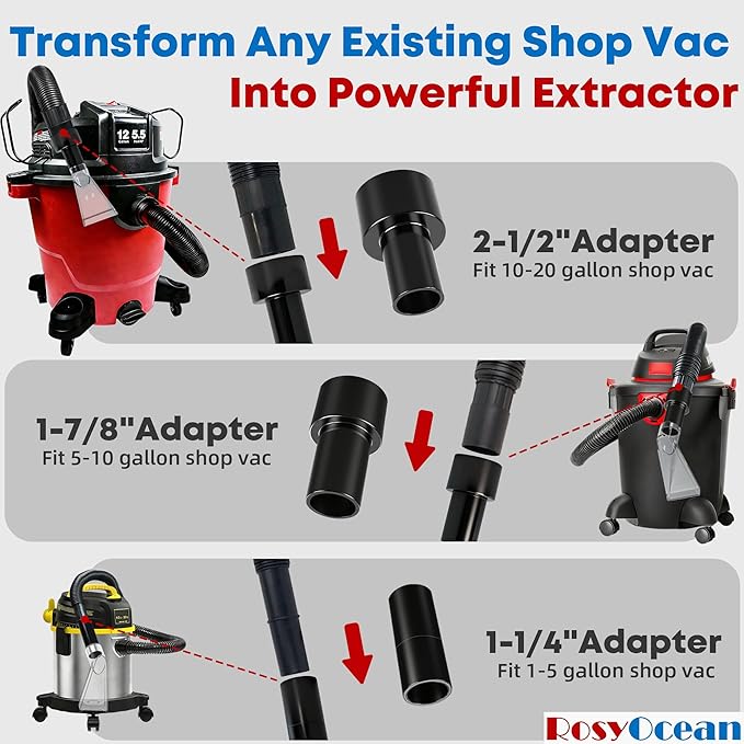 Universal Compatible with All Shop Vacs Extractor Attachment with 2-1/2" &