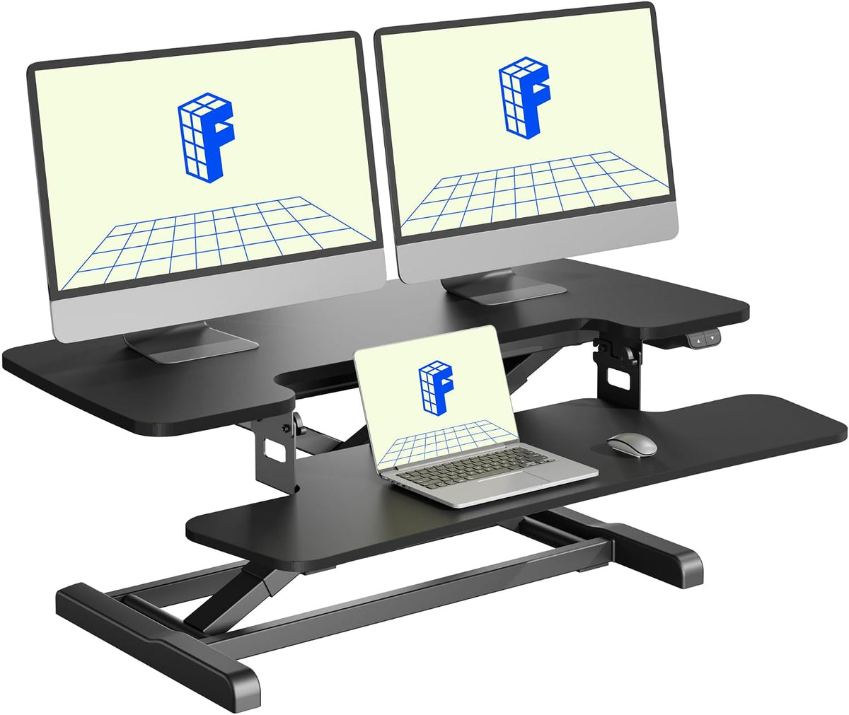 FLEXISPOT 36" Electric Standing Desk Converter, Black