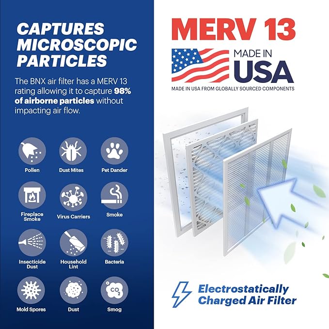 BNX TruFilter 14x20x1 Air Filter MERV 13