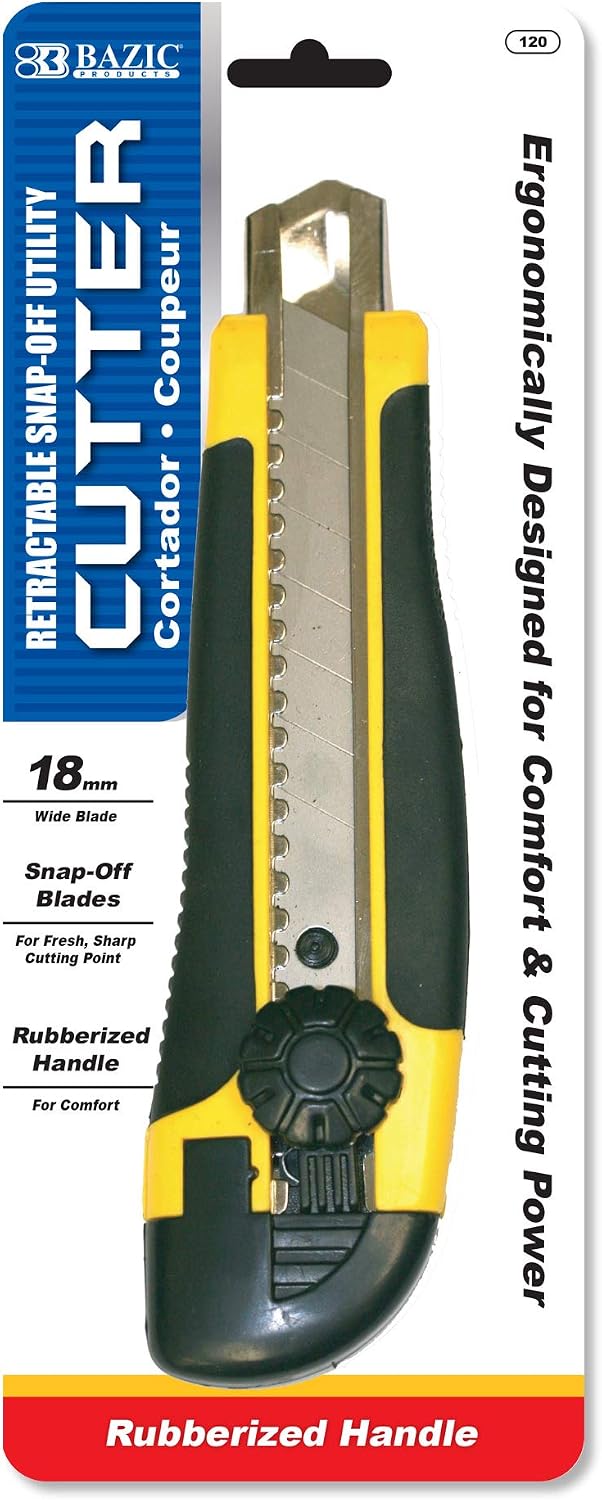 BAZIC Products 18 mm Utility Knife, 144-Case