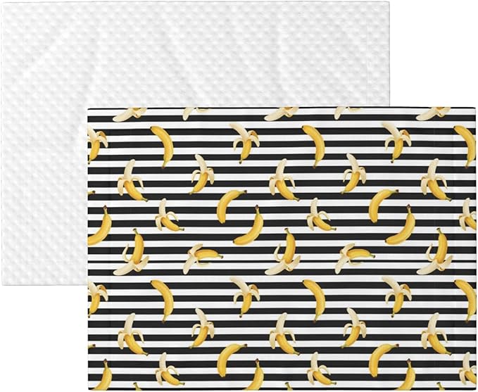 Reversible Plush Throw for Dogs and Cats, Banana and Strap, Double Sided Blanket with Nubby Dot Side and Sleek Side Ideal for Cuddling Nesting Security
