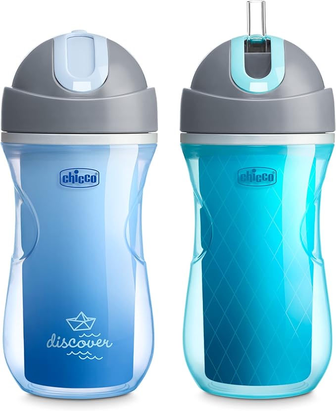 Chicco Insulated Straw Sippy Cup 12+ Months, 9oz Toddler Training Cup