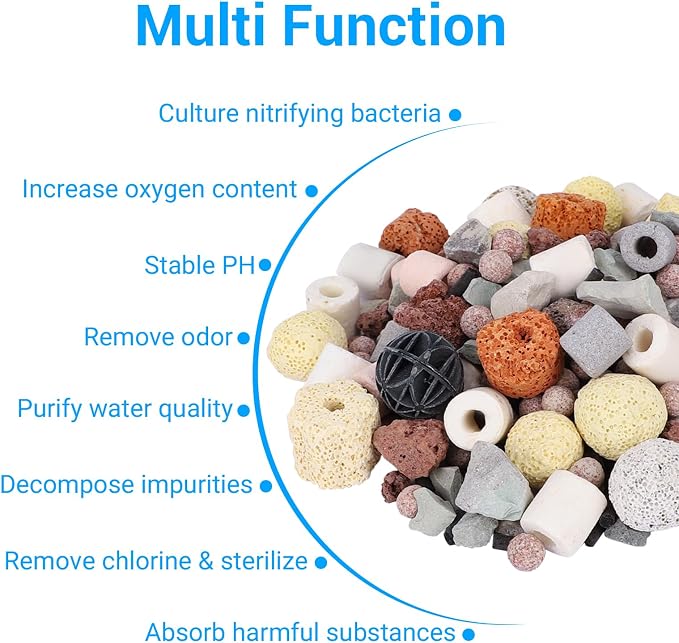 Segarty 12-in-1 Aquarium Bio Filter Media