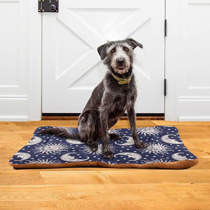 Pet Bed Vintage Sun Moon Dog Bed Mat Absorbing Non Slip Pad Pet Sleeping Mat for Small, Medium, and Large Dogs Puppy Cat 36 in x 24 in