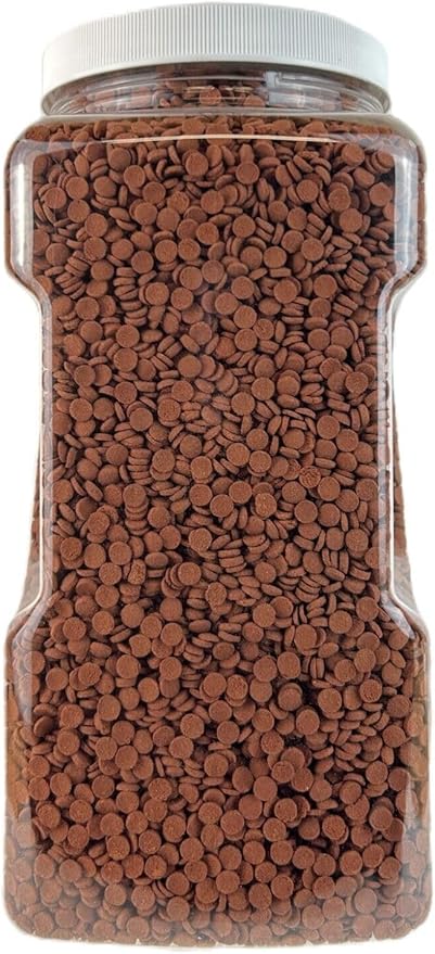 Aquatic Foods Inc. 8mm - 1/3" Brine Shrimp & Red Algae Color Enhancing Sinking Wafers for Shrimp, Snails, Crabs, Plecos, Catfish. Bottom and All Tropical Fish...WL 2-lbs Med Jar