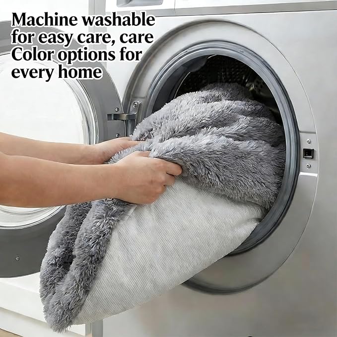 Dream Cloud Pet Sofa Bed Machine Washable Waterproof Supportive Comfort Non-Slip Plush Pet Couch Bed with Raised Edge for Sofa Car Floor, Small Medium Dogs Cats, Furniture Protector (Light Gray1)