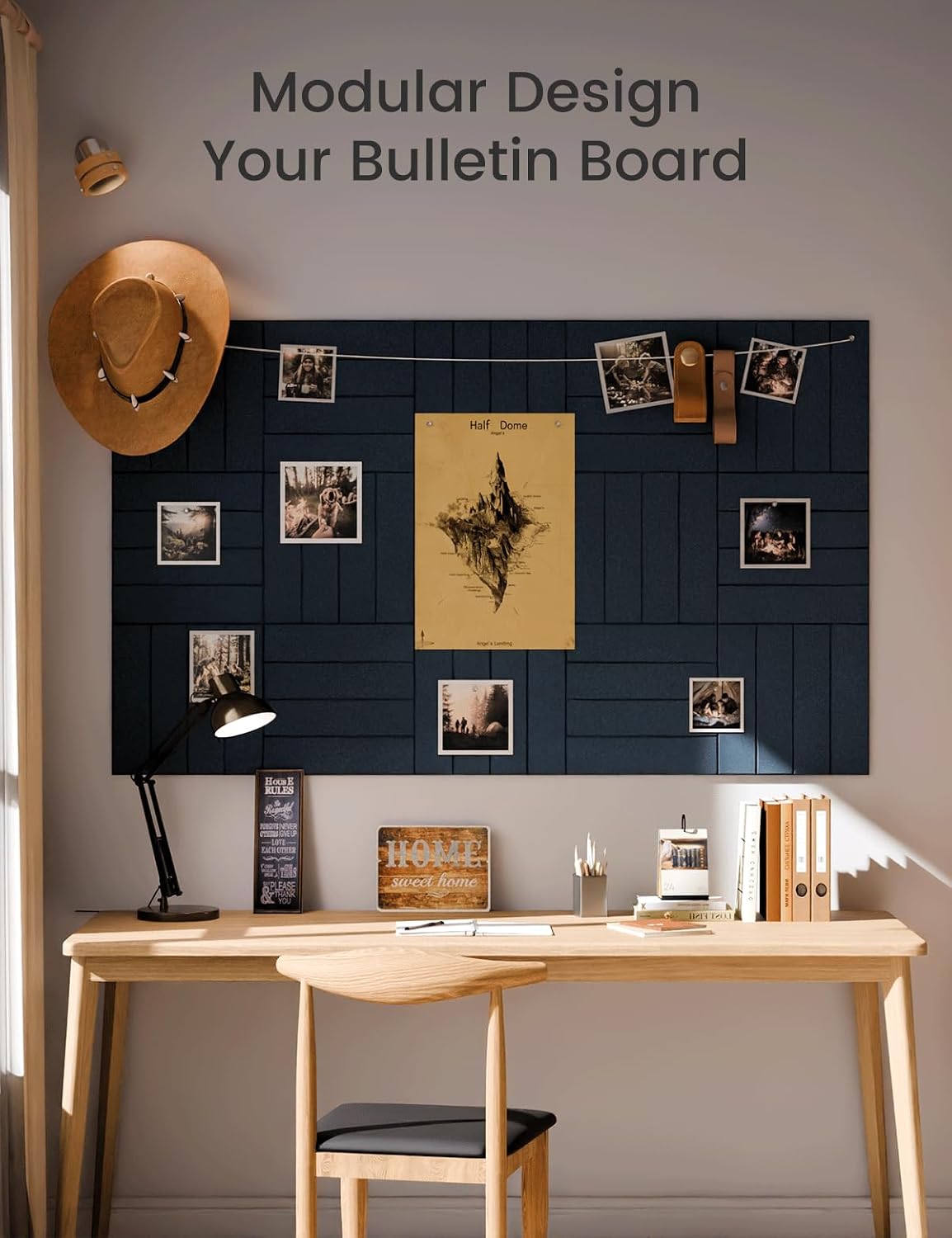 Fluxynara Felt Bulletin Board & Cork Board Alternative 48'' x 36''
