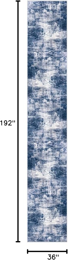 IOHOUZE Abstract Runner Rug 3x16 Ft Washable Runners