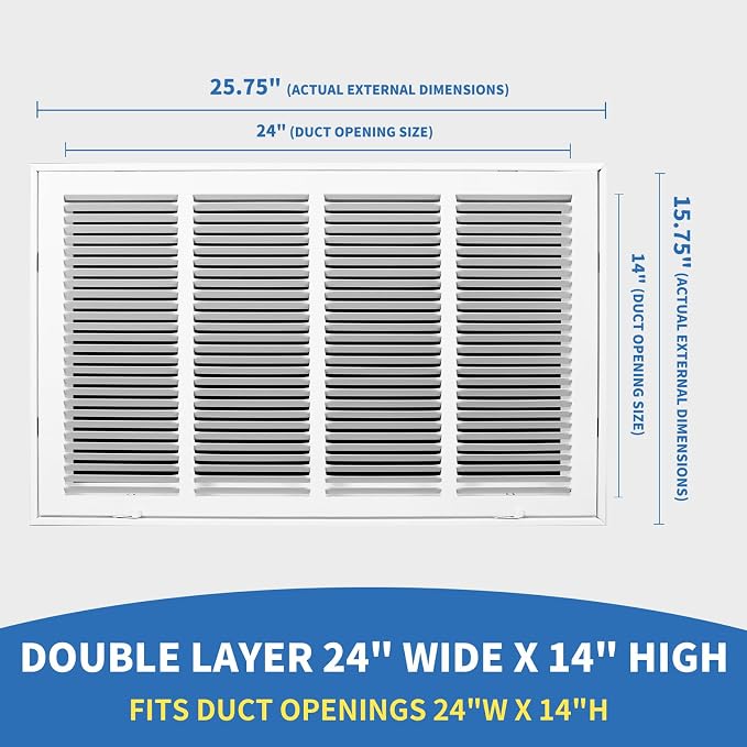 24 x 14 Return Air Grille, Return Air Vent Cover