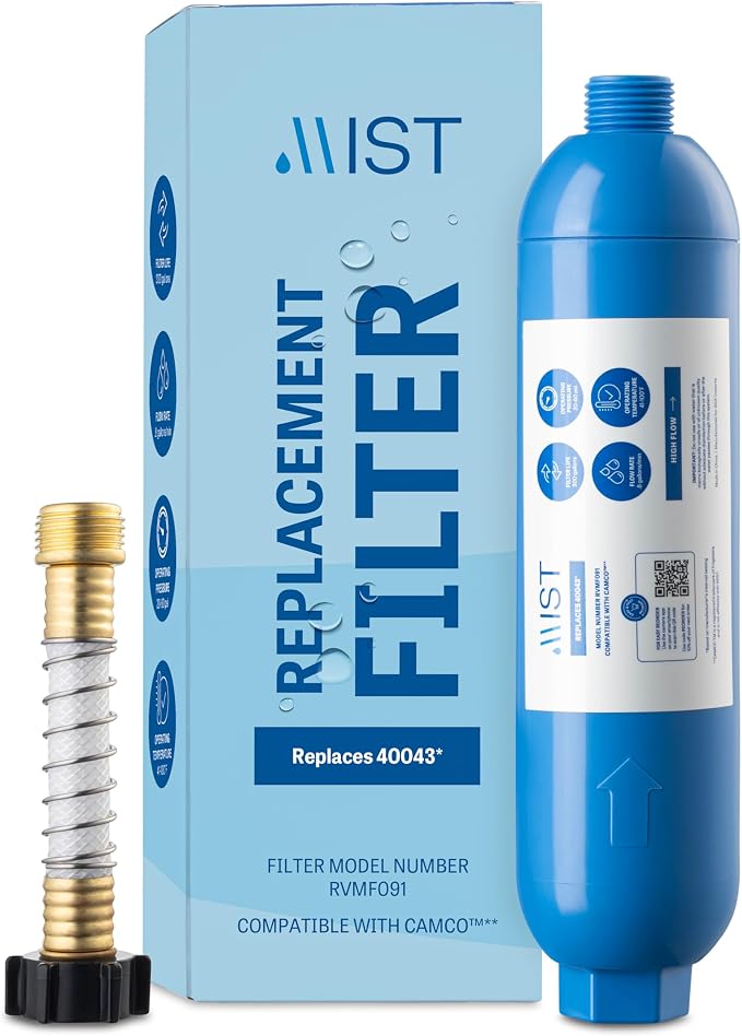 Mist 40043 Replacement for Camco RV Inline Water Filter 40043,