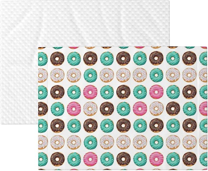 Pet Blanket for Travel and Home, Sweet Donut, Reversible Plush Dot Design with Soft Grip Texture on One Side Perfect for Car Seats Moving Vehicles