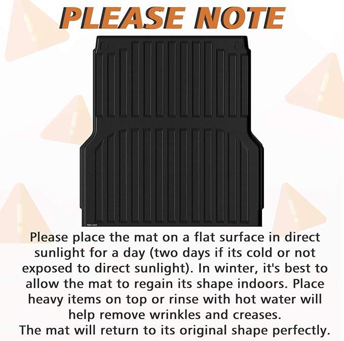 TripleAliners Truck Bed Mat Compatible with 2022 2023 2024 2025 2026 Hyundai Santa Cruz Accessories 4FT (52.1") Vehicle Bed Perfectly Flush All Weather Protection TPE Heavy Duty Pickup Cargo Mat