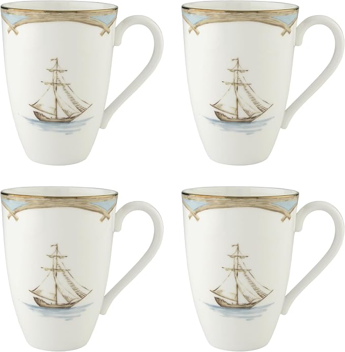 Lenox British Colonial Tradewind Porcelain Mug Set