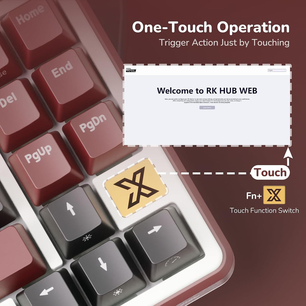 RK ROYAL KLUDGE X87 Wireless Keyboard, 75% TKL Keyboard w/Detachable Knob