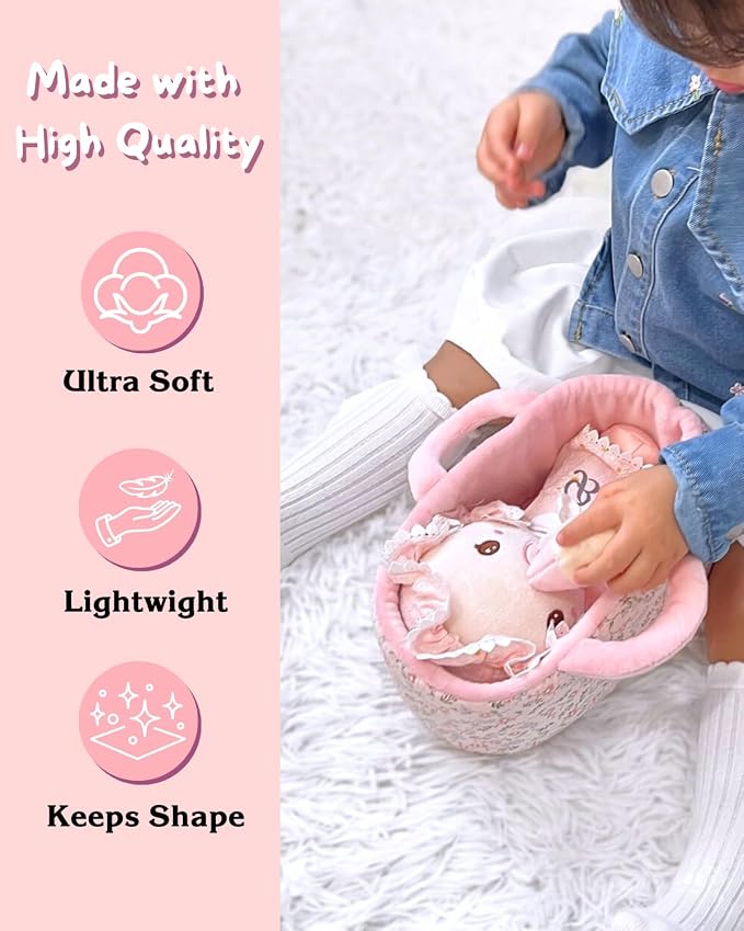 LeyaDoll Soft Baby Doll Set, Pretend Play