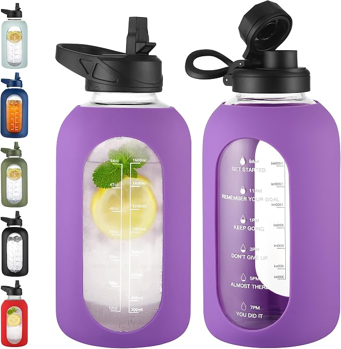 CIVAGO 64 oz Glass Water Bottle