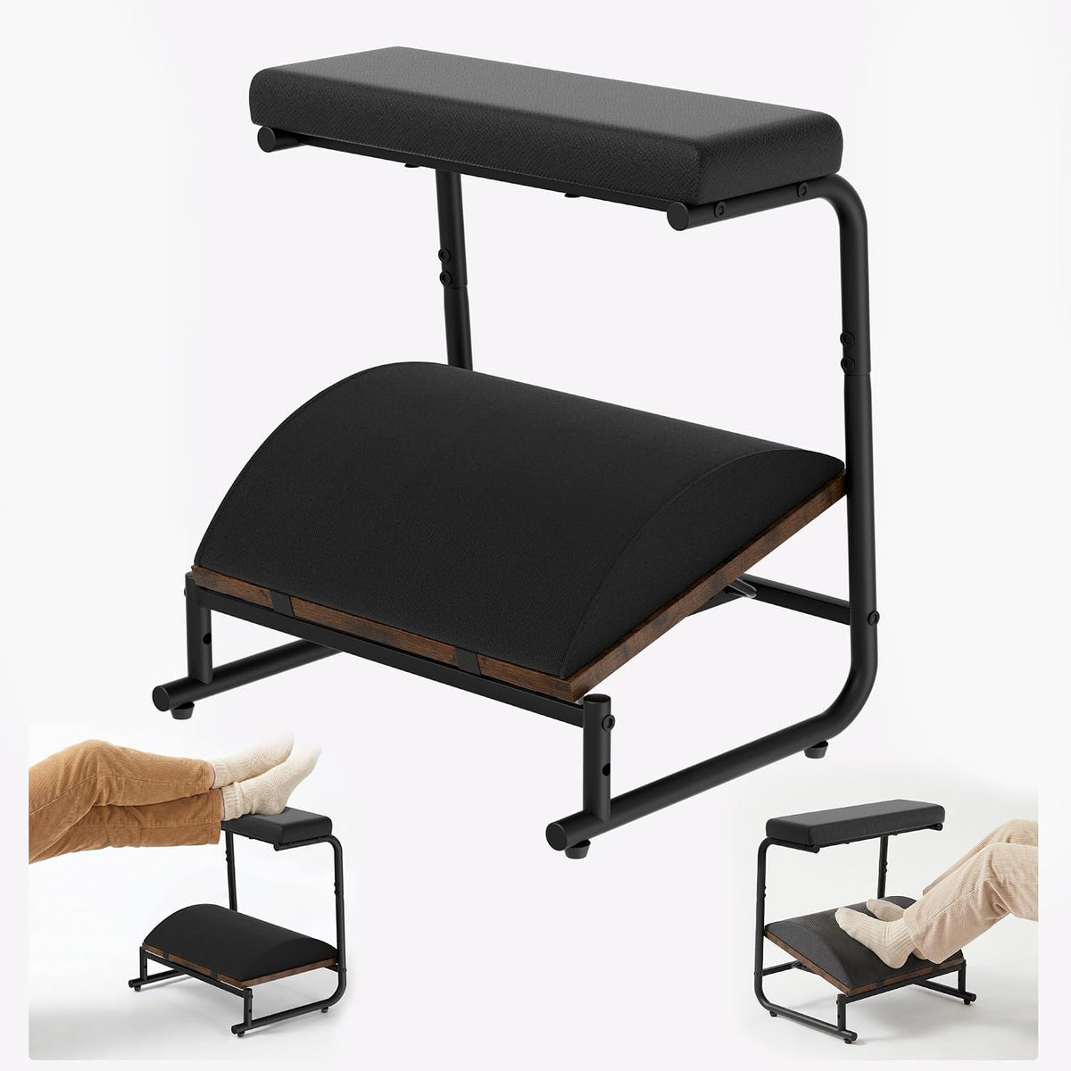 Double Step Foot Rest Under Desk, 5-Height Adjustable