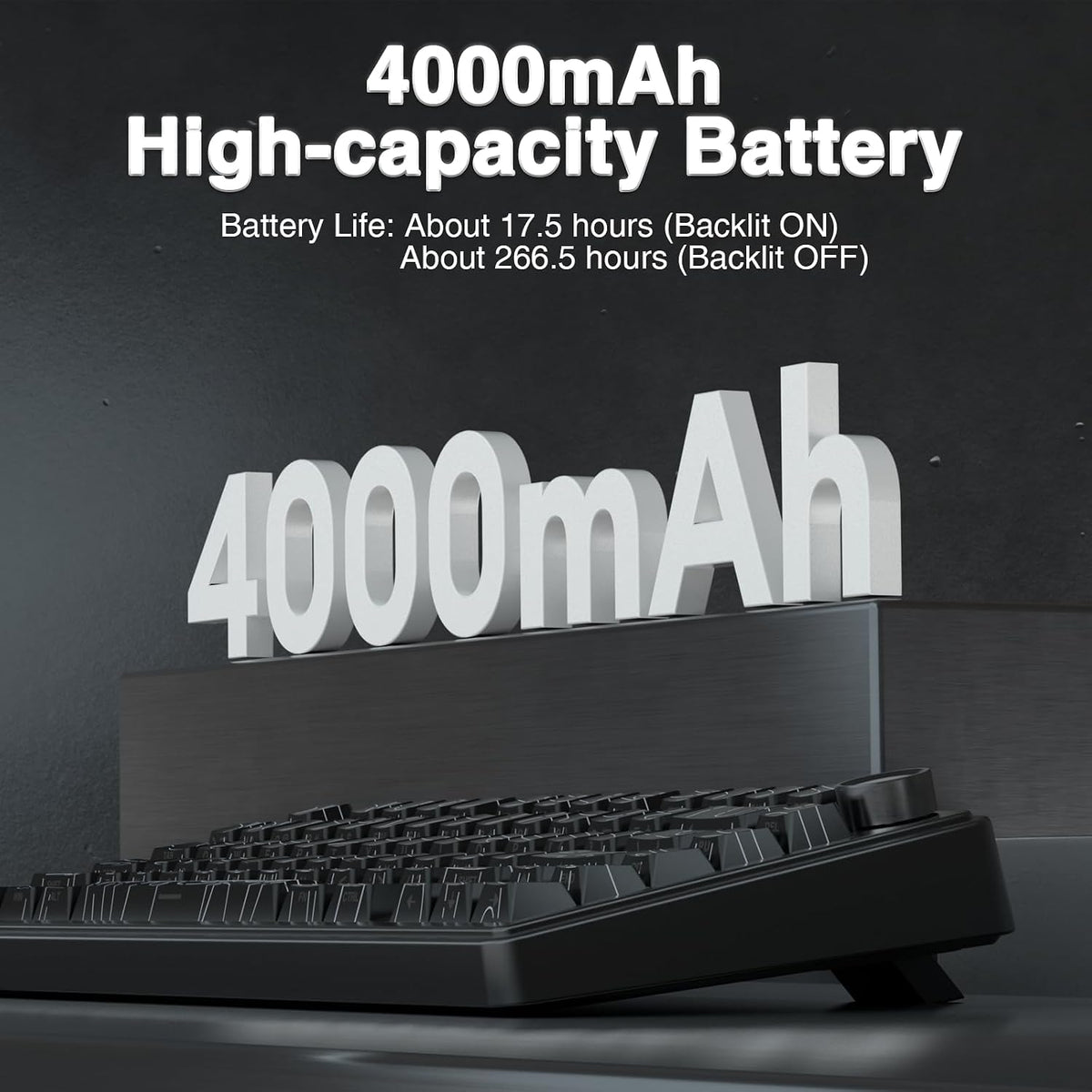 AULA F75 Pro Wireless Mechanical Keyboard with Knob,75% Hot Swappable Custom Gaming Keyboards,RGB Backlit,Pre-lubed Switches,Side Printed PBT Keycaps Creamy Sounding Computer Keyboard, Line Black